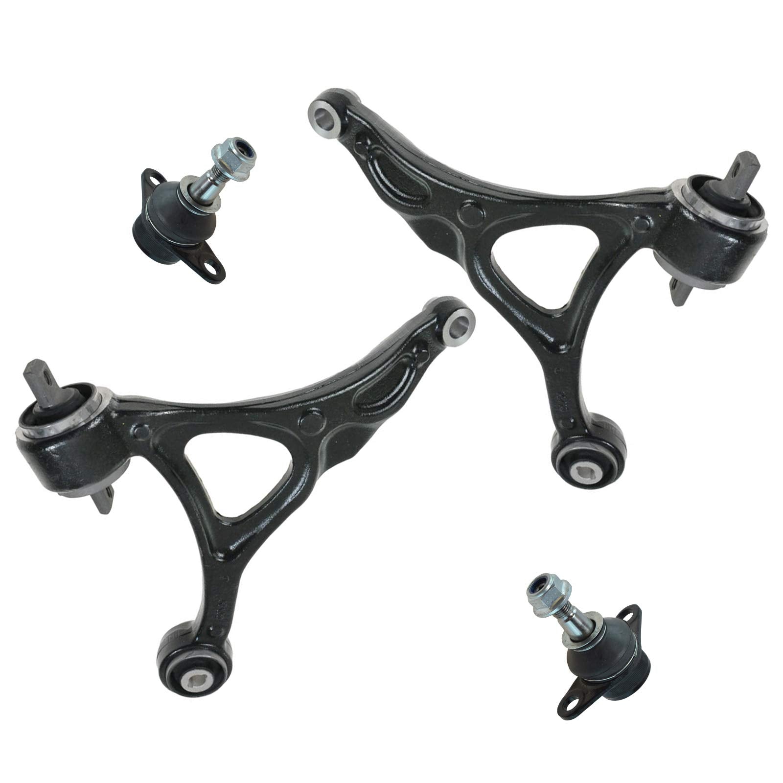 TRQ Front Lower Control Arm with Ball Joint Set Compatible with 2003-2014 Volvo XC90