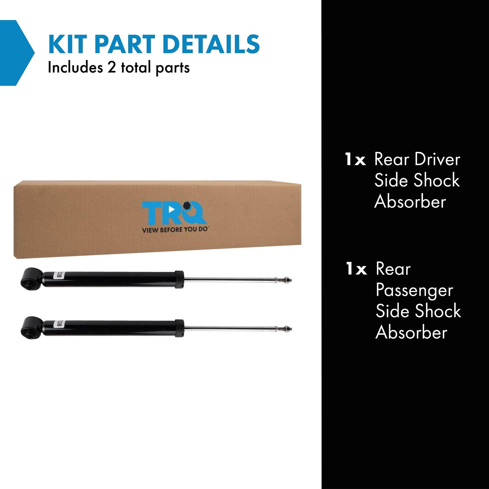 Trq Rear Shock Absorber Set Compatible With 2017-2020 Hyundai Elantra 2018-2020 Elantra Gt 2019-2021 Kia Forte