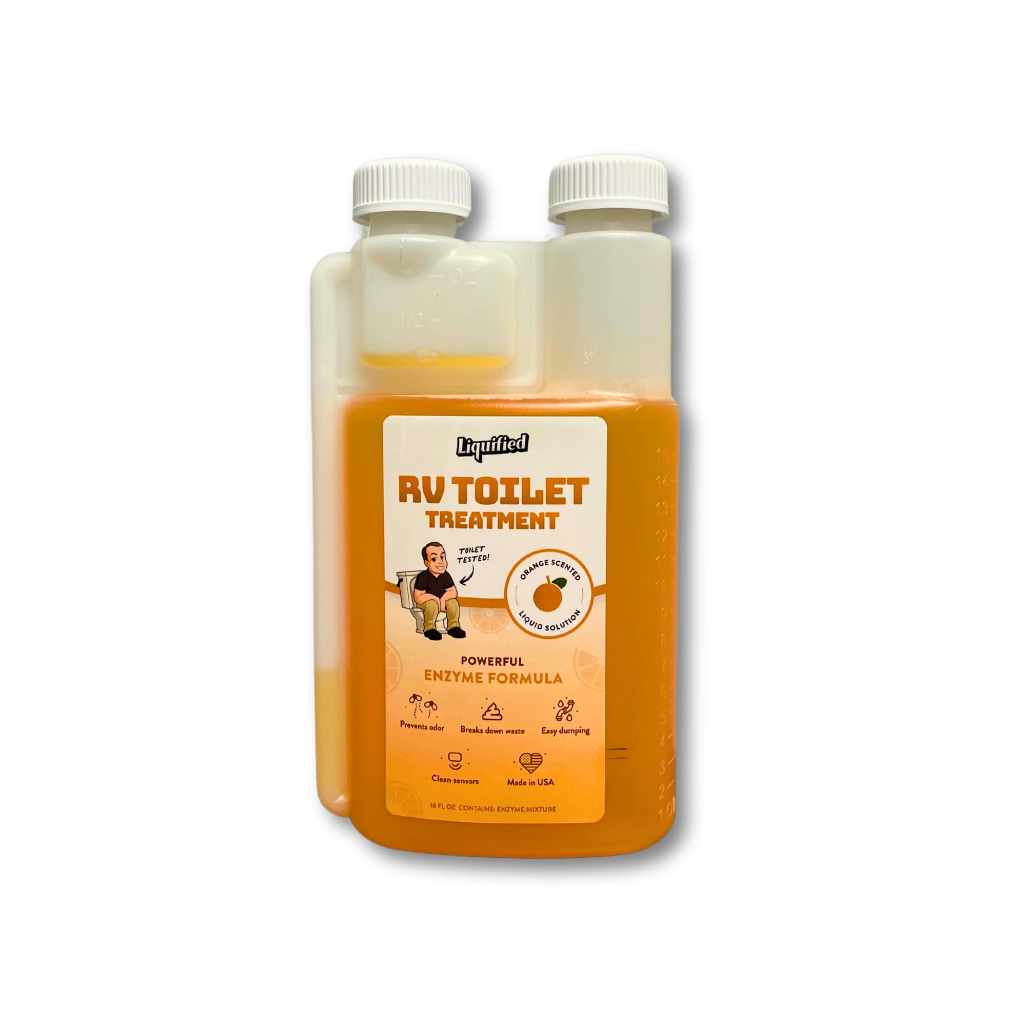 Liquified Rv Toilet Treatment - Black Holding Tank Digester - Odor Eliminator - Orange Scent - Matts Rv Reviews (Orange, 16Oz)