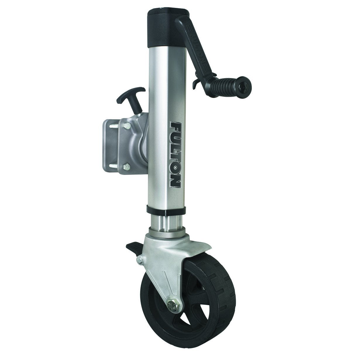 Fulton F2 Wide Track Trailer Tongue Jack, 1,600 lbs, Plastic, Silver, Model 1413040134