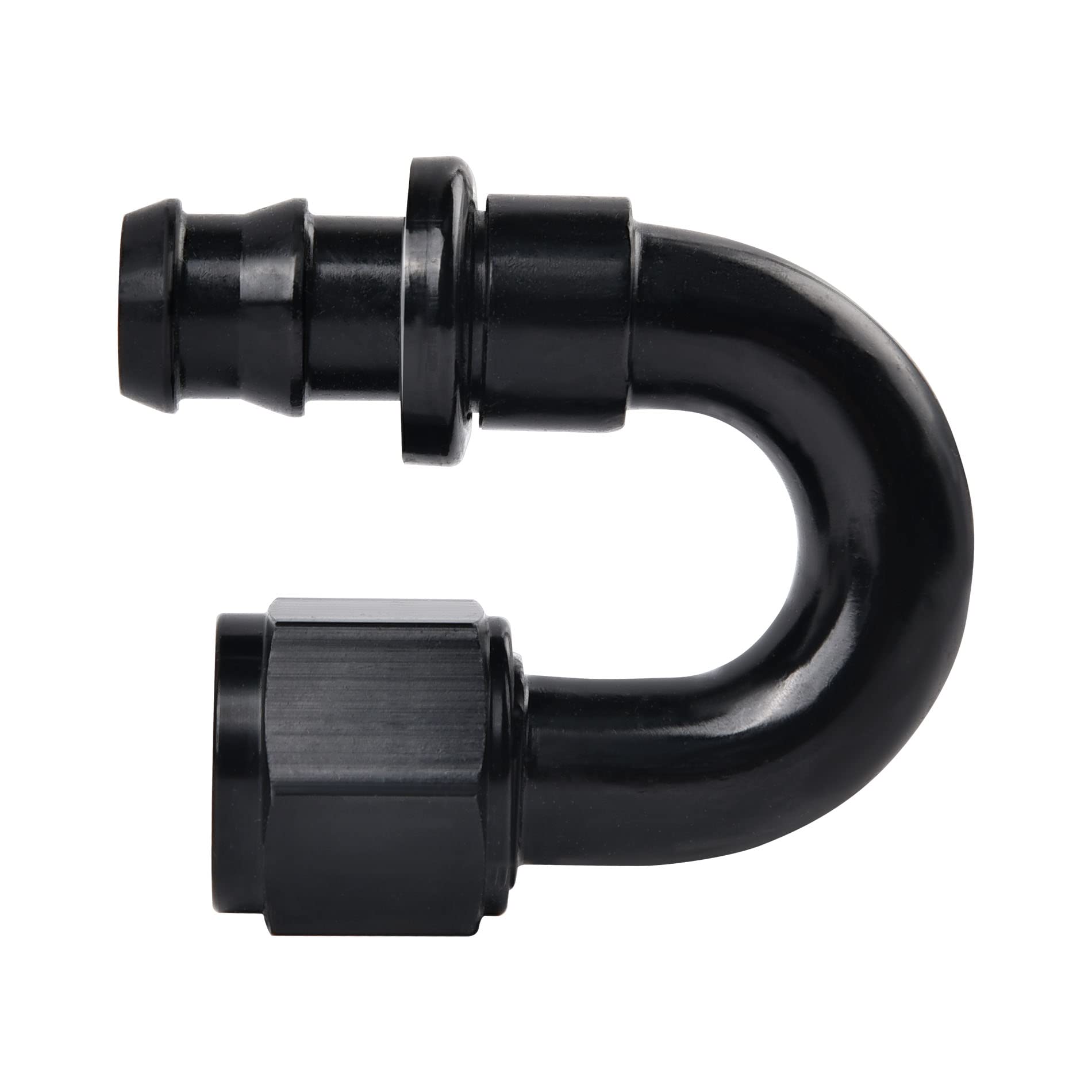 Evil Energy 6An 180 Degree Push Lock Hose Fitting End Black