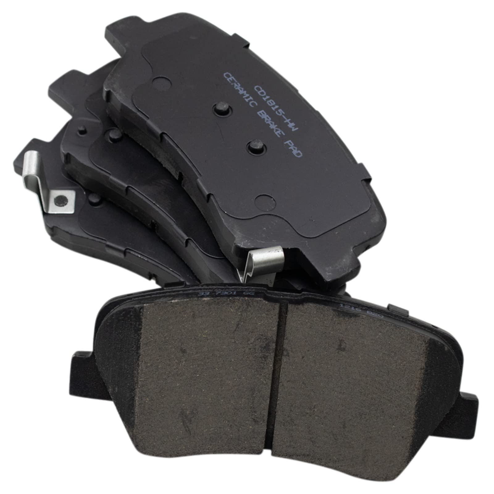 TRQ Front Brake Pads Ceramic Compatible with 2015-2017 Hyundai Azera 2017-2018 Santa Fe Sport 2015-2020 Kia Sorento