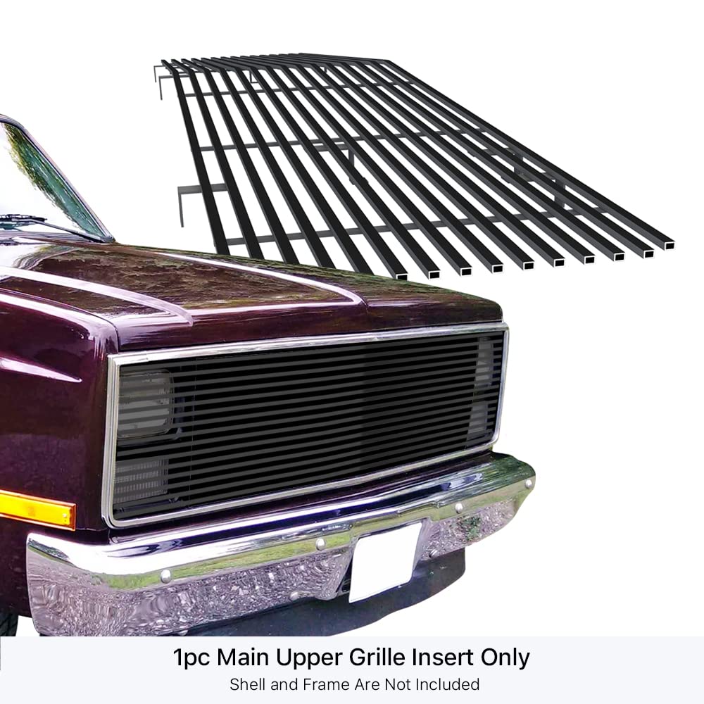 Aps Compatible With Chevy Gmc C K Pickup Suburban Blazer Jimmy 1981-1987 Phantom Main Upper Stainless Steel Black 8X6 Horizontal