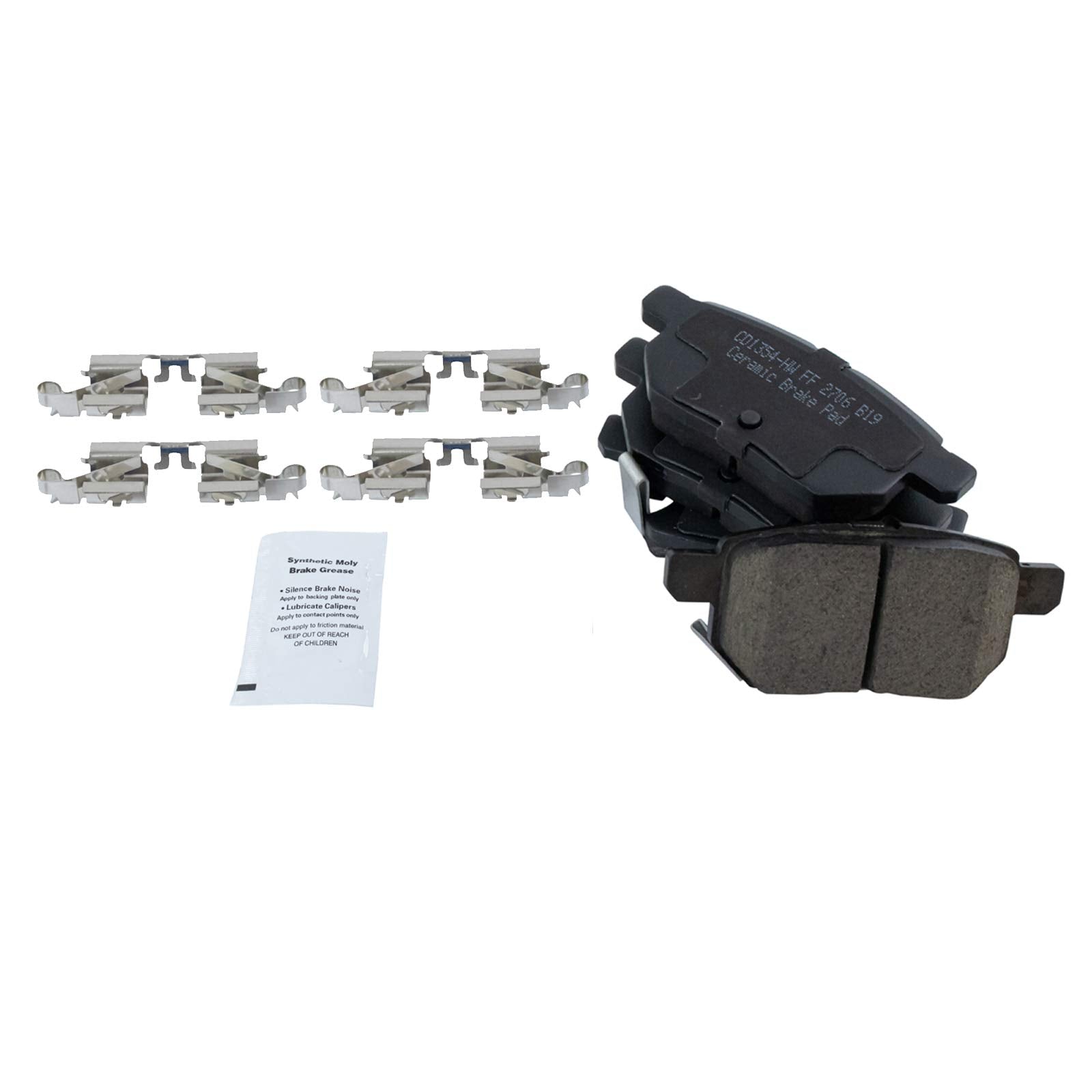 Trq Front And Rear Brake Pad & Rotor Kit Brake Pads Brake Rotor Ceramic Compatible With 2009-2010 Pontiac Vibe 2014-2019 Toyota