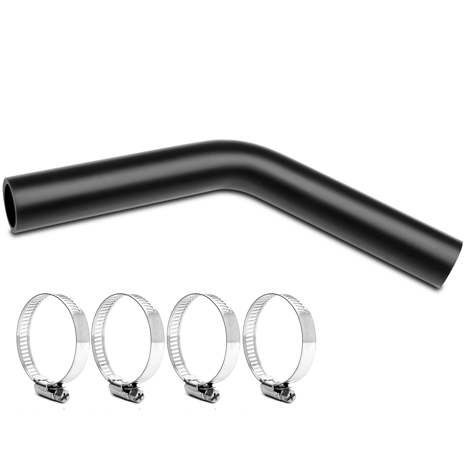 Tkkeuep Gasoline Fuel Filler Neck Hose With 4 Hose Clamps,1.75 Inches Inside Diameter Fuel Filler Hose, Reinforced Gas Tank Fill