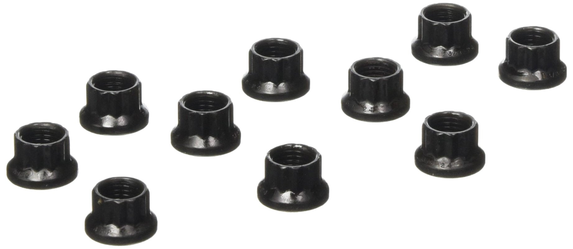 ARP 3008332 Stainless Steel 3/8-24 12-Point Nuts - Pack of 10, Black