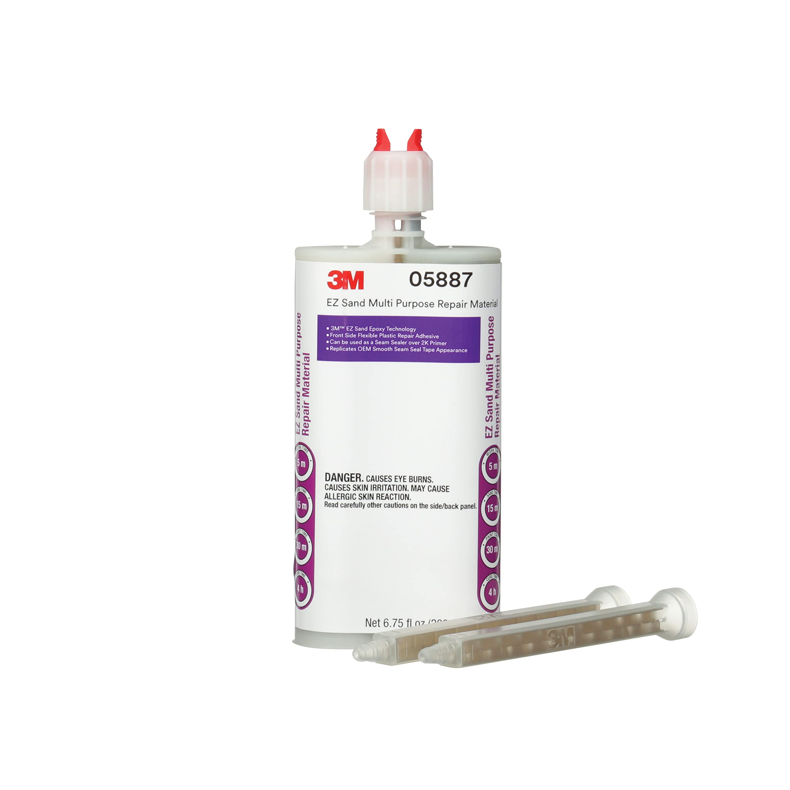 3M Ez Sand Multi Purpose Repair Material, 05887, Ready-To-Use, Two-Part Epoxy Finishing Adhesive, 200 Ml/6.75 Fl Oz Cartridge
