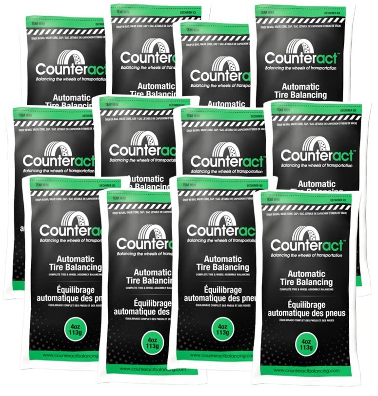 Counteract 4OZ-B12 Centrifugal Force Tire/Wheel Balancing Beads - Off-Road Vehicles, Light Duty Truck Tires, (12) 4oz Balance Be