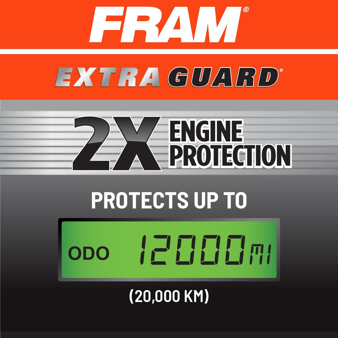 Fram Extra Guard Ca9359 Replacement Engine Air Filter For Select Toyota Rav4 Model, Provides Up To 12 Months Or 12,000 Miles Fil