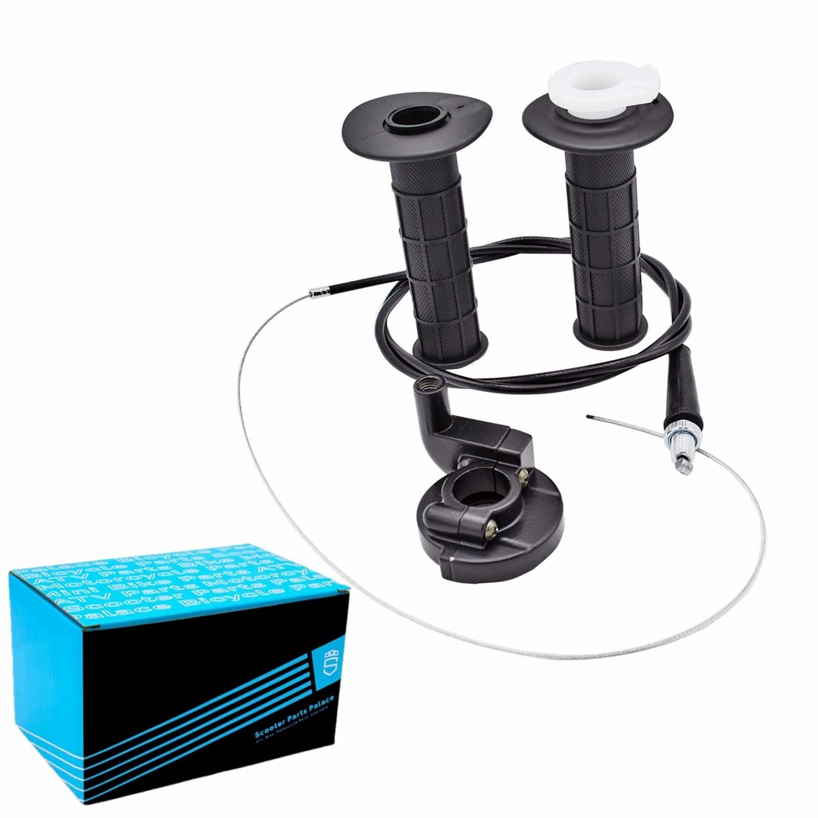 Twist Throttle Hand Grips Cable Clamp Compatible With Coleman Ct100U 3Hp Trail Mini Bike