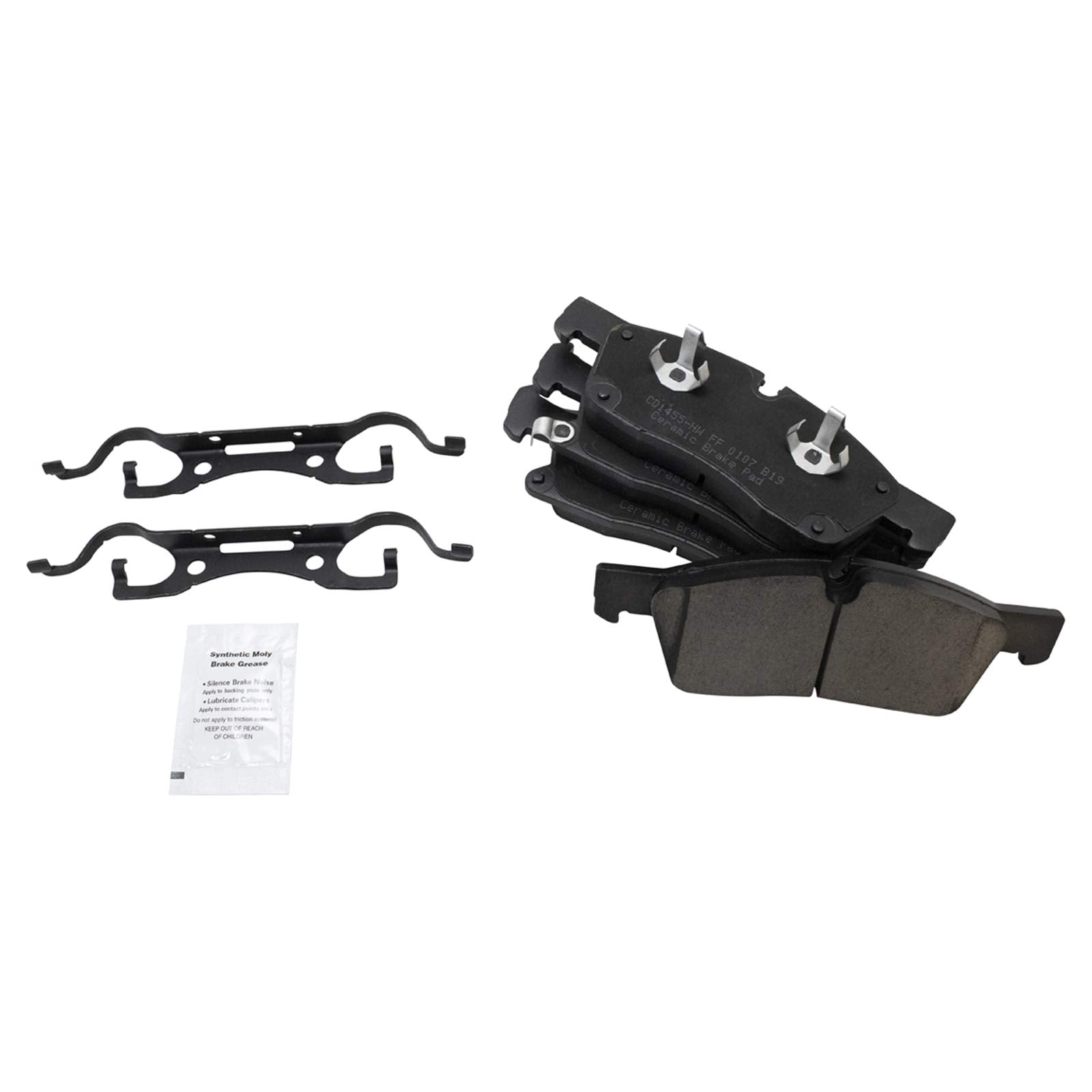 Trq Brake Pad & Rotor Kit Premium G-Coated Ceramic Front Compatible With 2011-2016 Dodge Durango Jeep Grand Cherokee