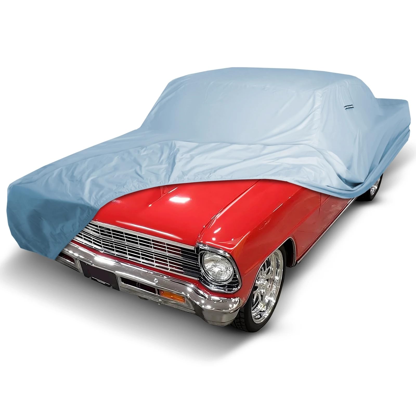 Icarcover Custom Car Cover For 1966-1967 Chevy Nova 2-Door Waterproof All Weather Rain Snow Uv Sun Hail Protector For Automobile