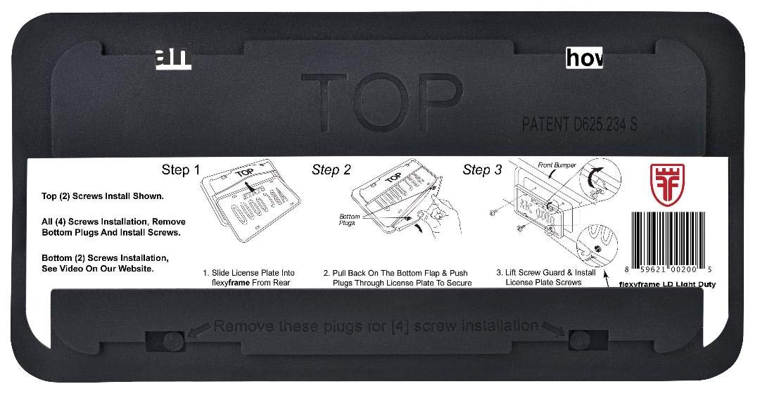 Flexyframe Ld - Front Bumper Guard, Front Bumper Protection, License Plate Frame. Winner Of Popular Mechanics Editors Choice Awa