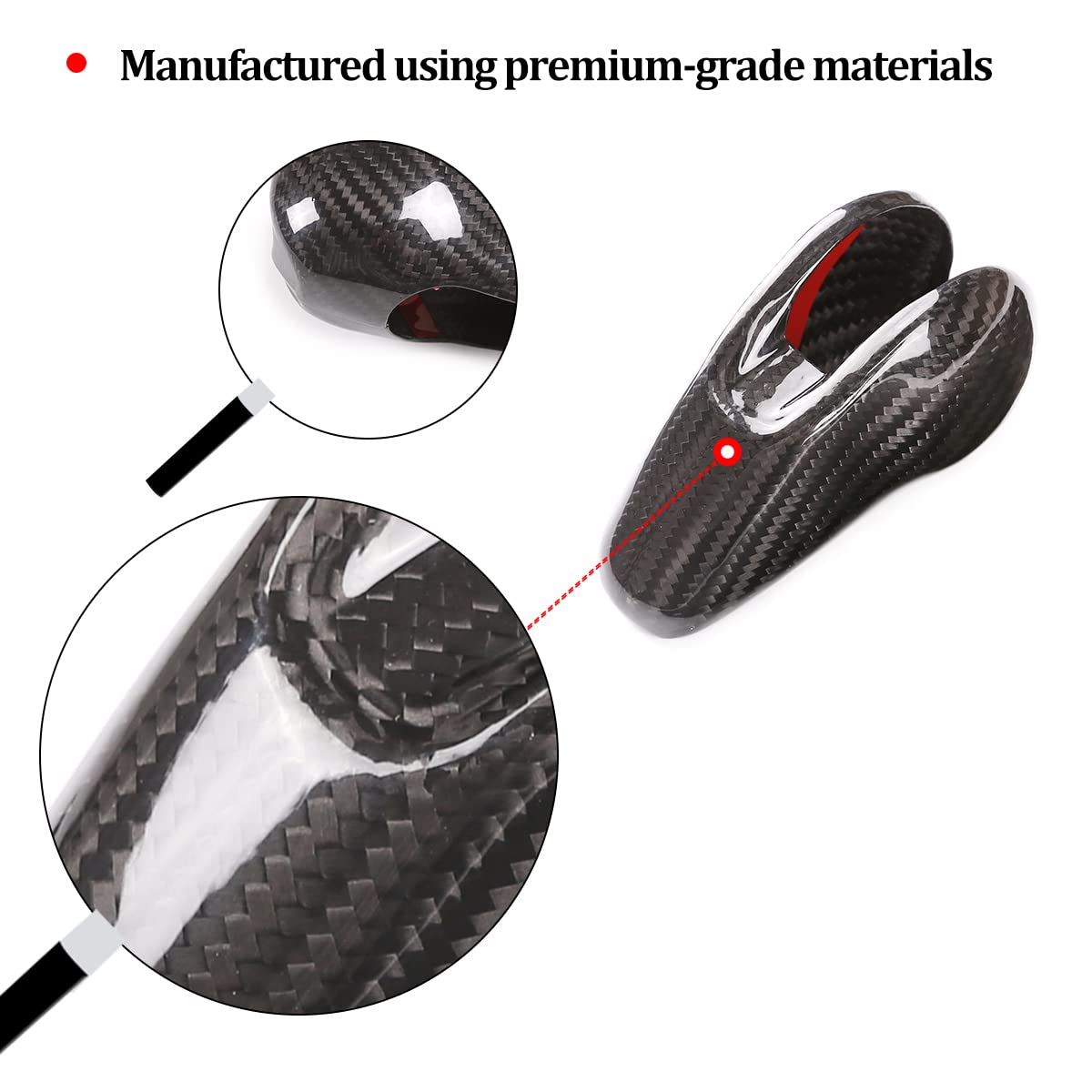 100% Real Carbon Fiber Interior Gear Shift Head Cover Knob Trim Car Accessories for Porsche Macan Panamera Cayman Boxster 911 71