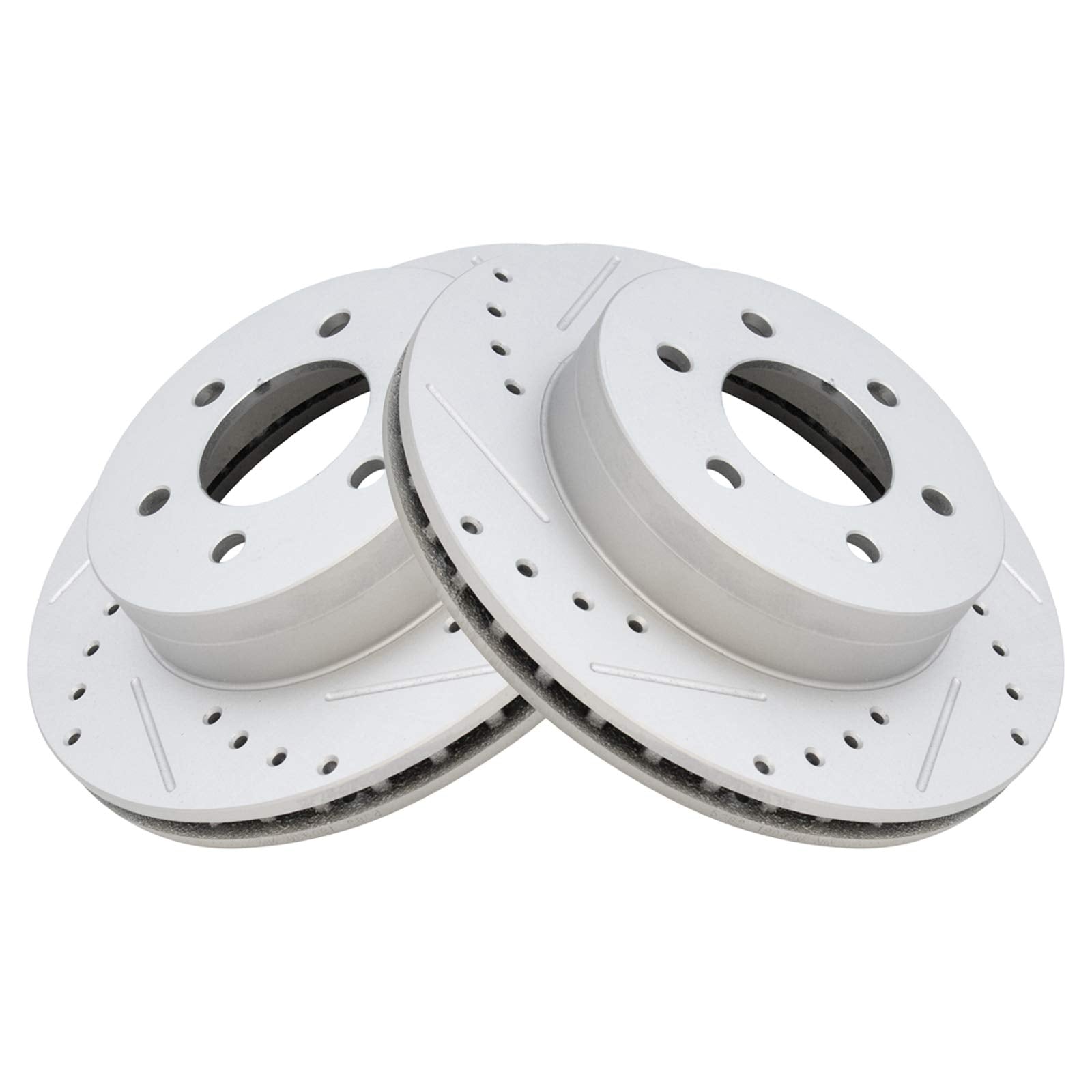 Trq Front Performance Brake Rotors Set Vented Premium G-Coated Compatible With 1997-2002 Dodge Dakota 1998-2002 Durango