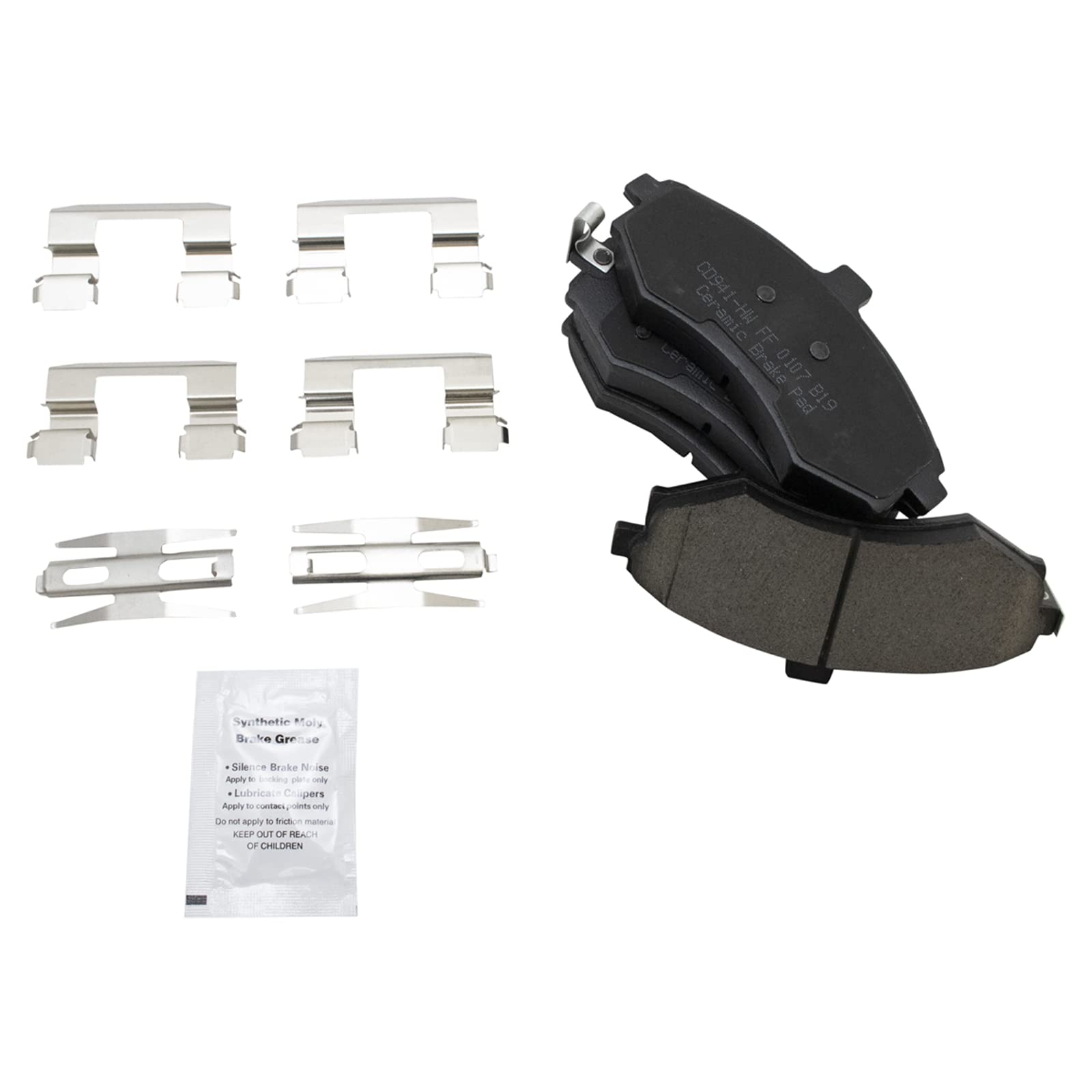Trq Front And Rear Brake Pad & Rotor Kit Brake Pads Brake Rotor Ceramic Compatible With 2002-2005 Hyundai Elantra