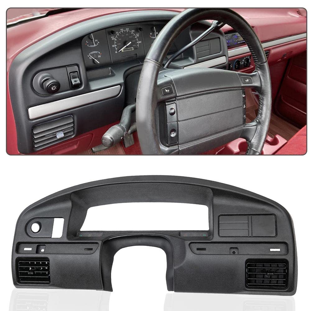 PIT66 Dash Panel Bezel Cover,Compatible with 1992-1997 Ford F150 F250 F350 Dash Cover