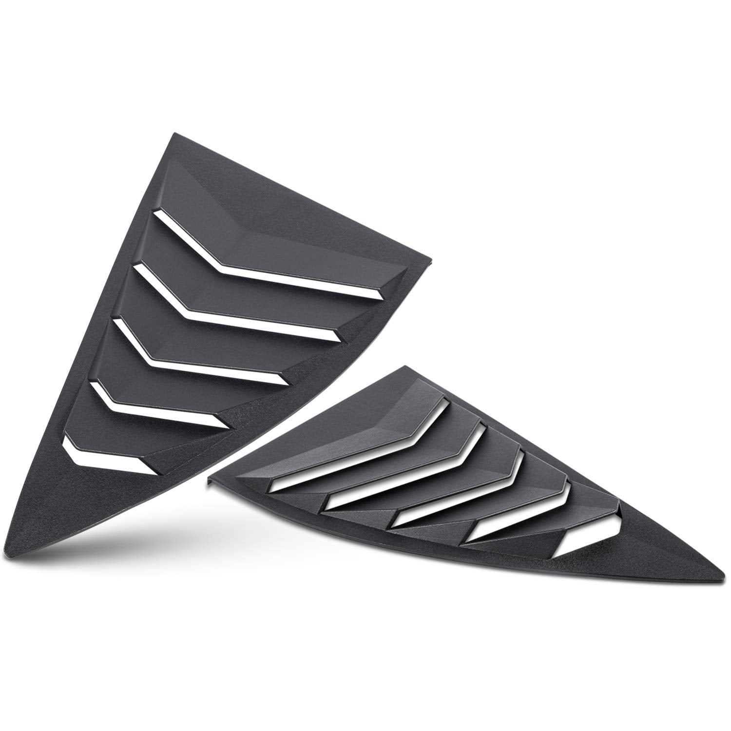 Window Louvers 2010-2015 Rear+Side Set Sun Shade Windshield Cover Matte Black Compatible With Chevrolet Chevy Camaro 2010 2011 2012 2013 2014 2015