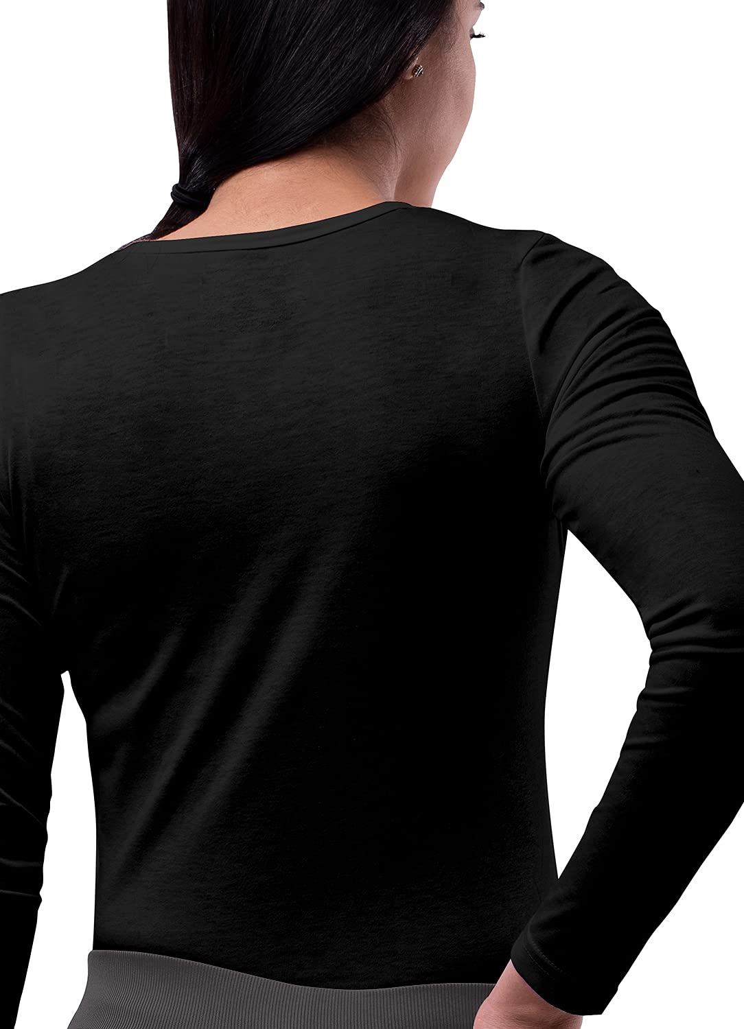 Sivvan Scrubs For Women - Long Sleeve Comfort Underscrub Tee 3-Pack - S85003 - Black - Xs
