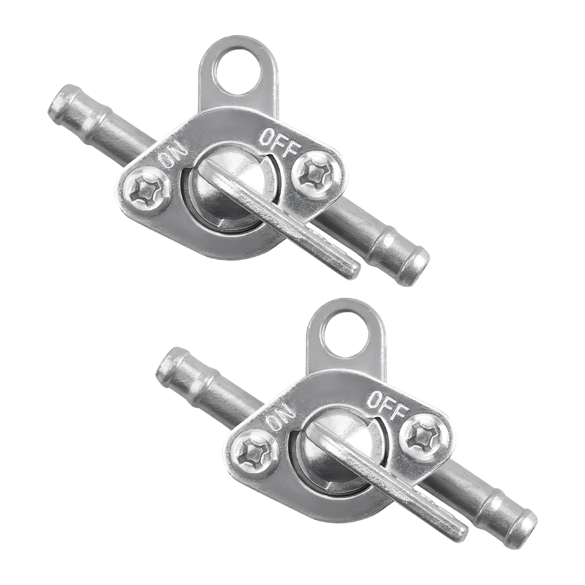 Wevdn 2 PCS Inline Fuel Tank Tap Valve, 6mm Motorcycle Inline Gas Fuel Petcock Shut Off Switch, Fuel Tank Tap Valve On-Off Switc