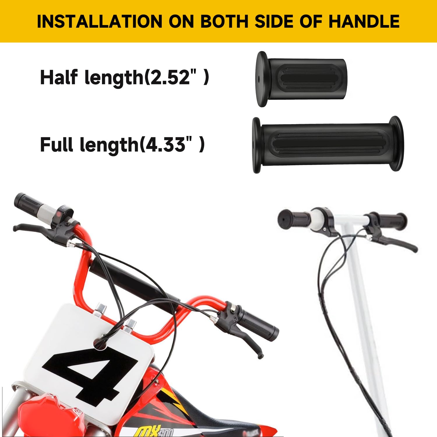 HIAORS Handlebar Grips Replacement for Razor MX650 MX500 MX350 Dirt Bike E100 E200 E300 Electric Scooter Pocket Mod Dirt Rocket