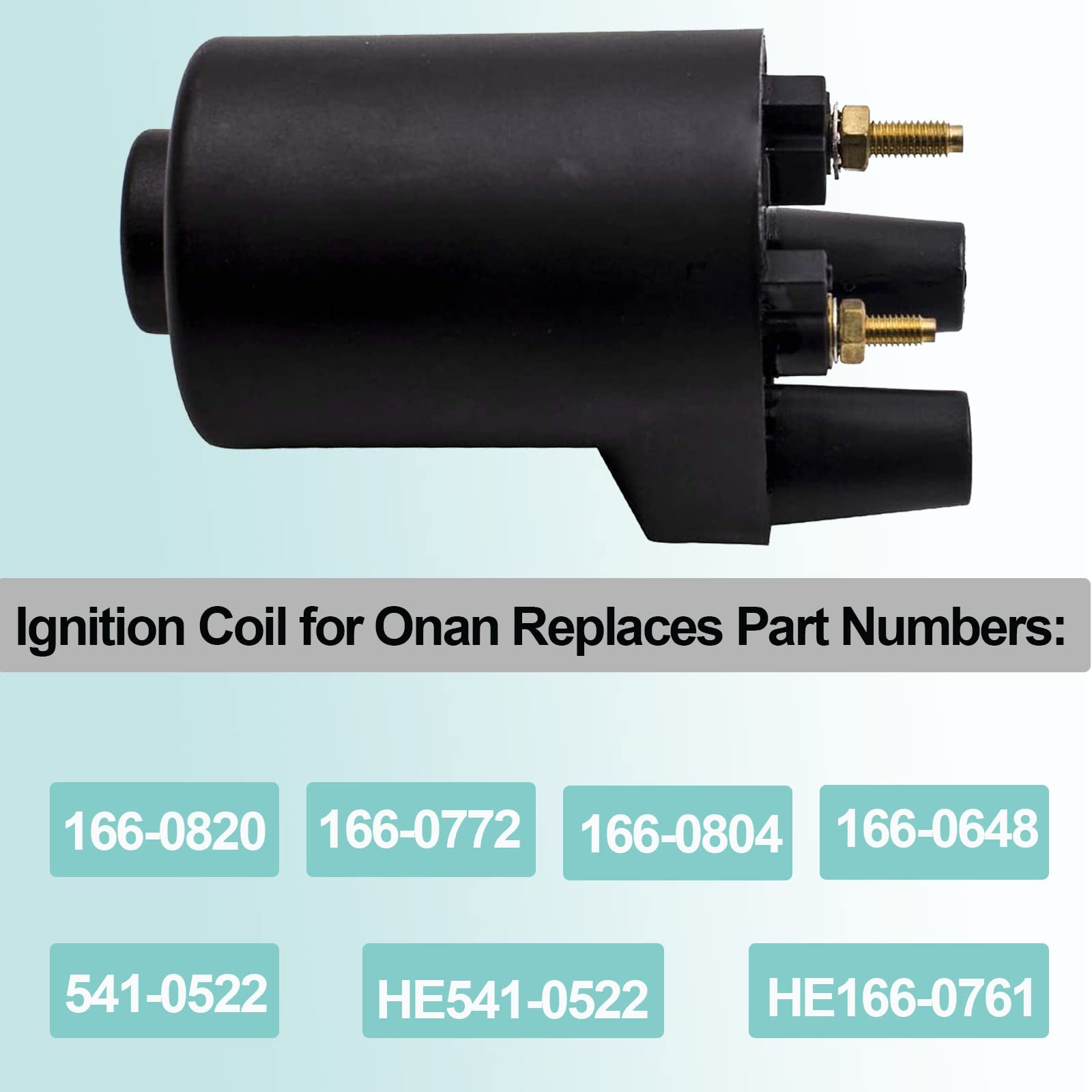 166-0772 Ignition Coil For Onan 166-0820 166-0804 541-0522 He166-0761 He541-0522 P218G P220G P224G Model Bf B43 B48 Nhc Cck Engi