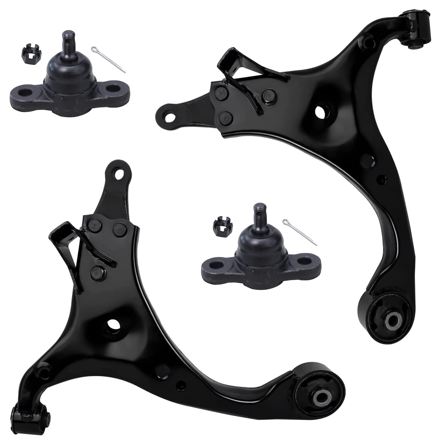 Detroit Axle - Front 4pc Control Arms Kit for 06-10 Kia Optima, 07-12 Rondo, 07-10 Magentis, 2 Lower Control Arms 2 Lower Ball J