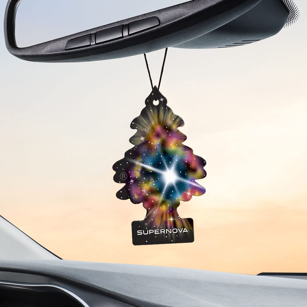 LITTLE TREES Car Air Freshener - Supernova Scent, 24 Count, Long Lasting Hanging Tree for Auto & Home