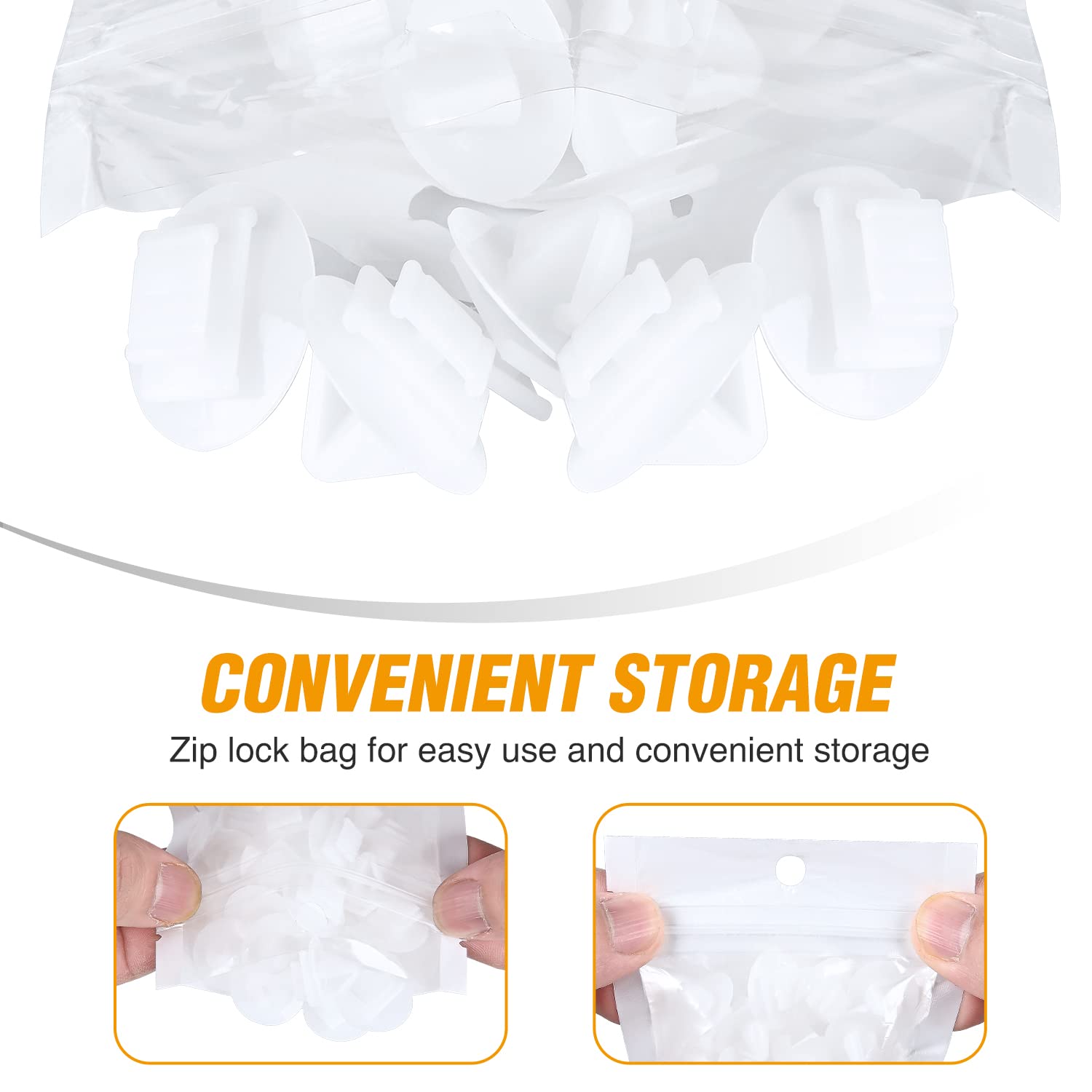 Gooacc 50Pcs Rear Door Body Side Moulding Clips For Jeep Renegade 2015-2020 Fiat Chrysler 68241251Aa 68241251-Aa White Nylon Whe