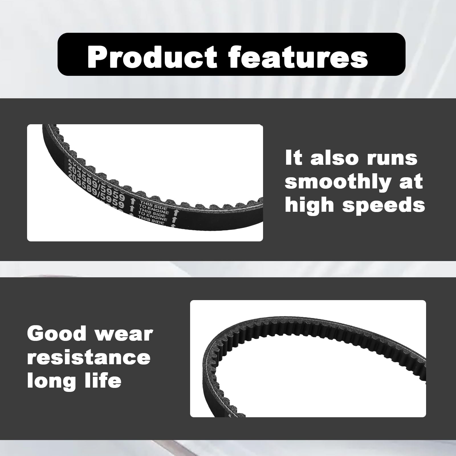NOTISH 30 Series Go Kart Drive Belt Replacement - Rubber, Fits Manco 5959, Comet 203589, Murray 12-8487