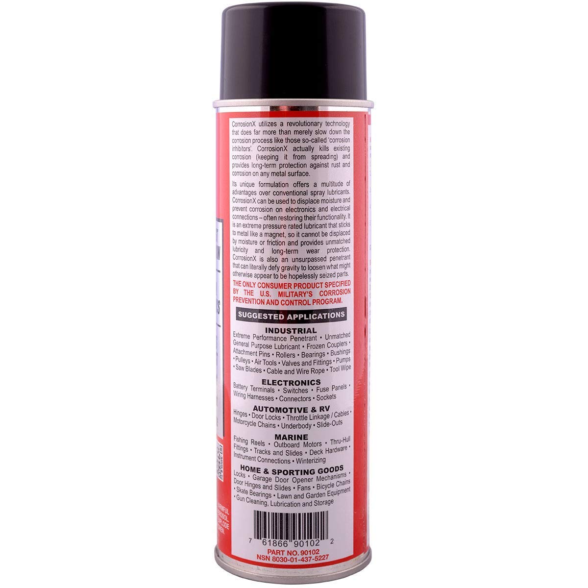 CorrosionX Multi-Purpose Lubricant 16 oz Aerosol - Marine Grade, Rust & Corrosion Preventative, Industrial Strength, Red, Model 90102