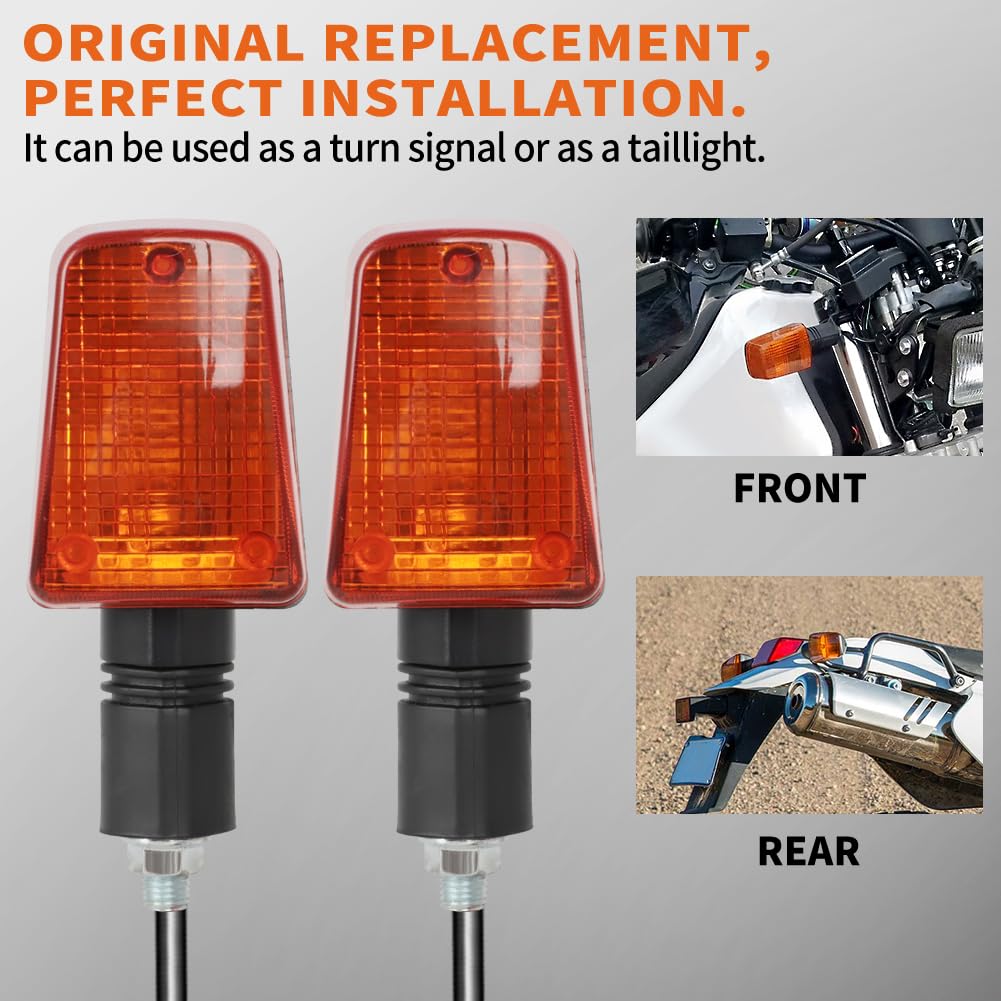 Motoparty Short-stem Turn Signals for Suzuki DR350 DR650 DR 125 200 250 350 650 GSXR 750 1100 with Good Durability and Waterproo
