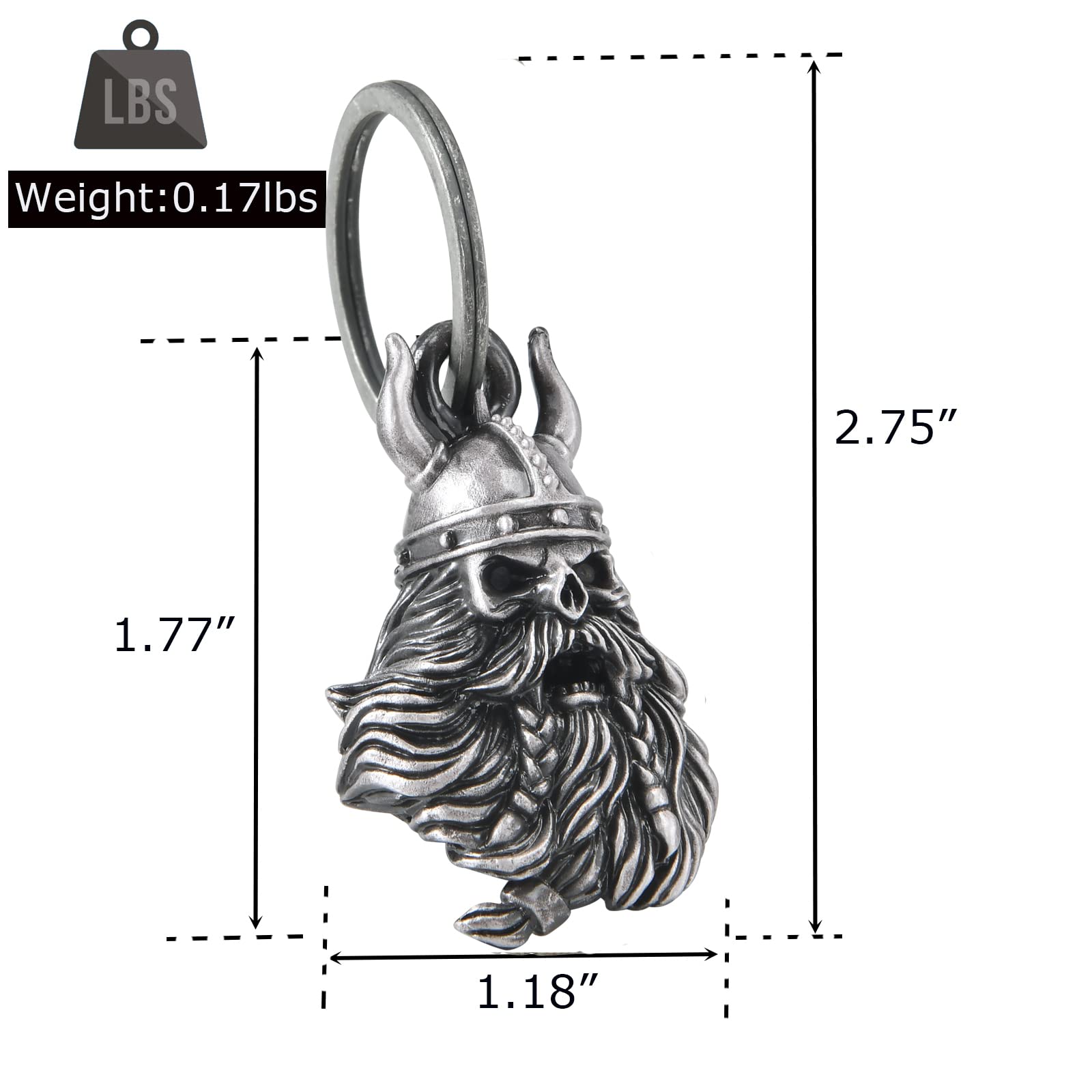 Dream Apparel Motorcycle Bells For Bikers,3D Rider Bells With Hanger Biker Bells Key Chain For Luck
