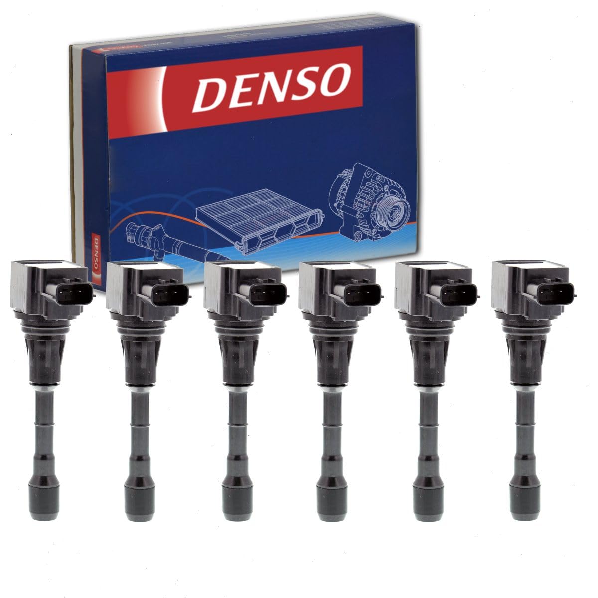 6 pc DENSO Direct Ignition Coils compatible with Nissan Murano 3.5L V6 2009-2019