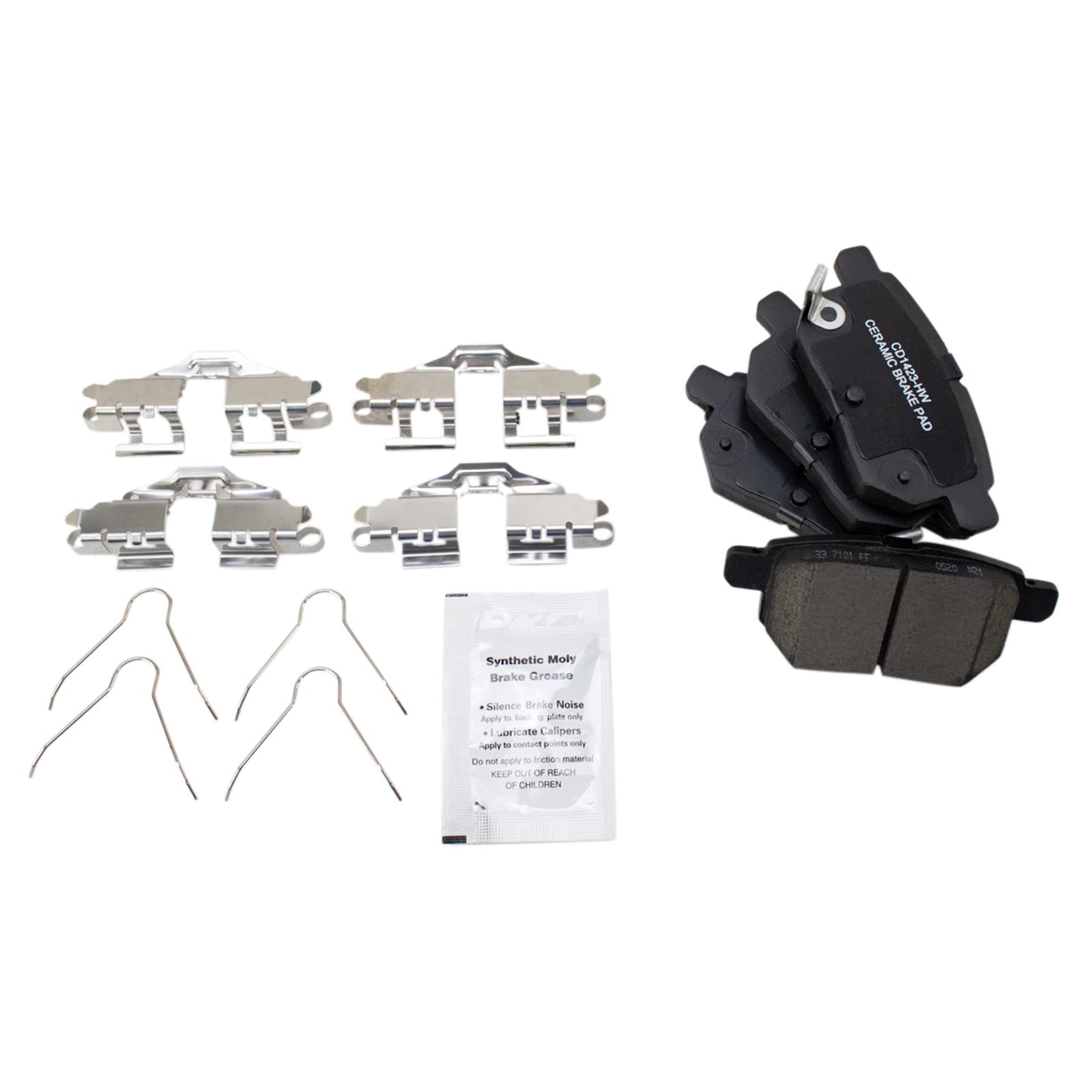 TRQ Rear Premium Posi Ceramic Disc Brake Pad Set for Toyota Scion Lexus New