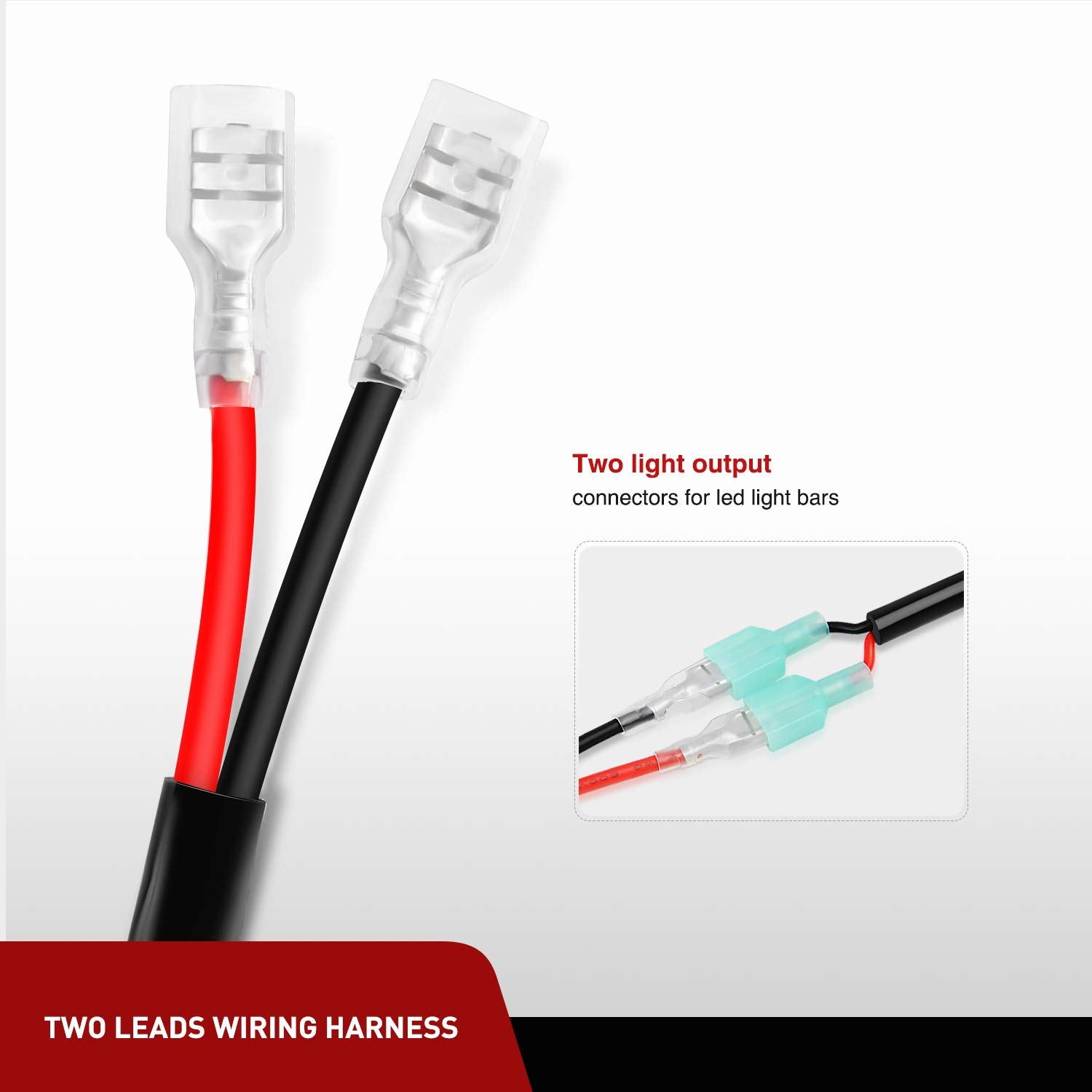 Nilight Wire Extension, 3 Feet, Play And Plug 16 Gauge - Wiring Harness Extension For Off Road Led Work Light Bar