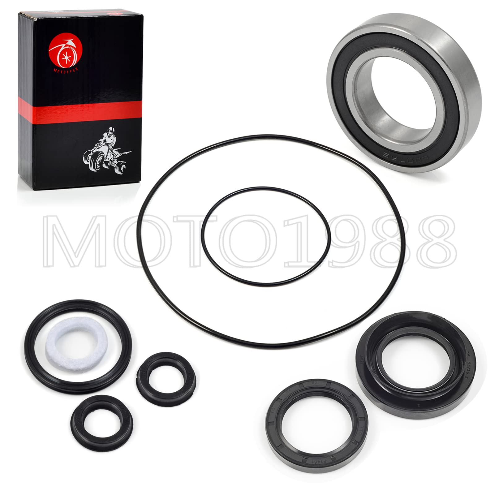 Rear Brake Drum Bearing & Seal kit Compatible with Honda FourTrax 300 TRX 300 300FW 4x4 1988-2000