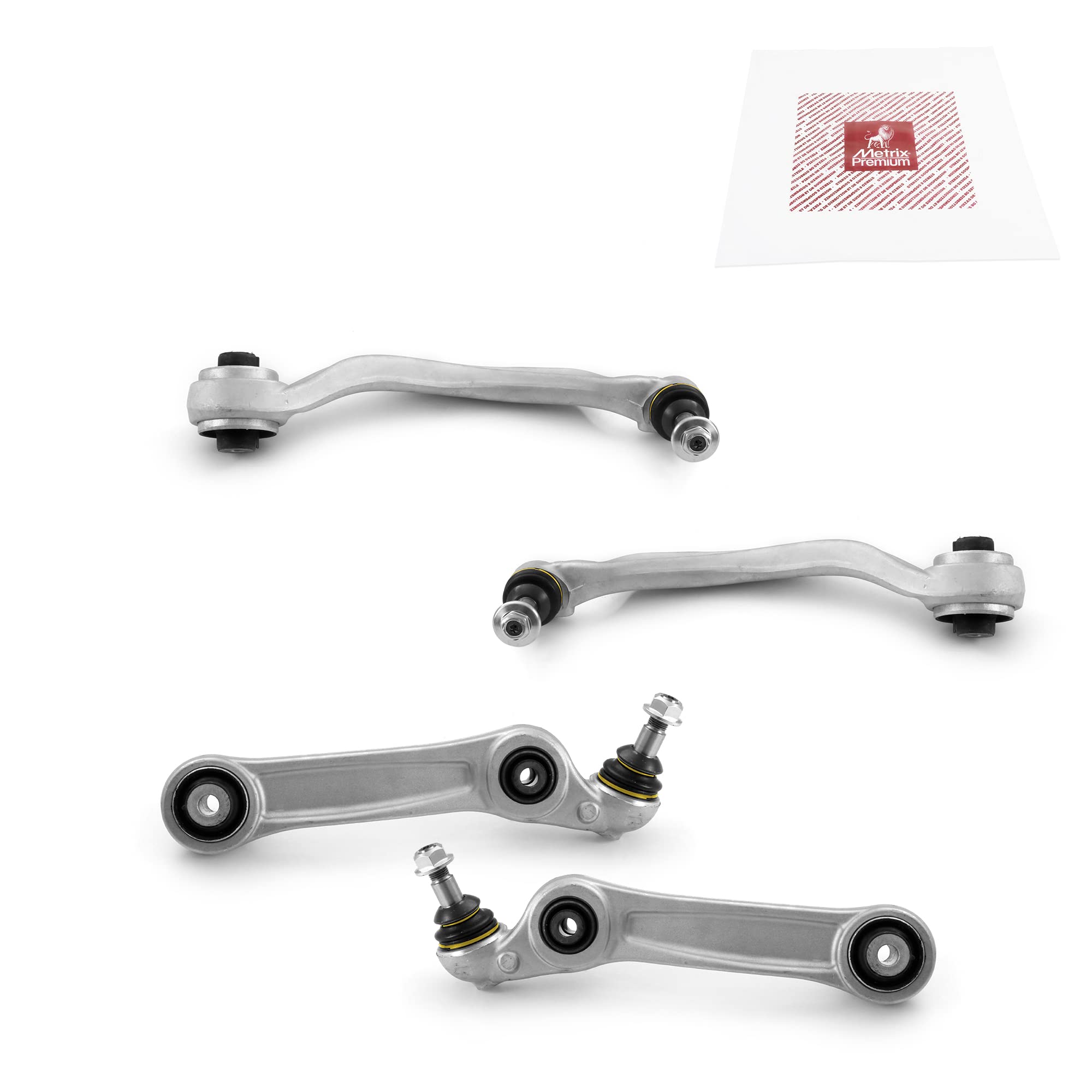 Metrix Premium Chassis Parts - 4 Pc Lower Forward & Rearward Control Arm Kit Fits 14-16 Bmw 520I (Mexico), 14-16 535D, 13-19 640