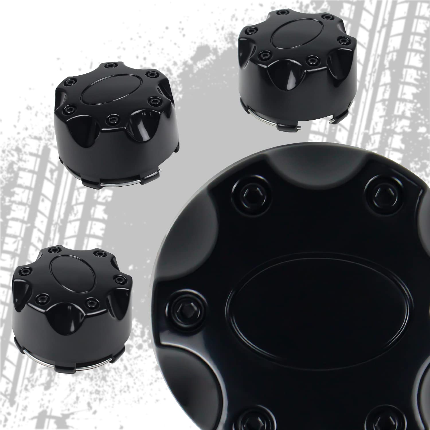 Cpowace 4Pcs Black Hub Cap Wheel Center Cap Compatible With Polaris Sportsman Ranger Rzr Ace 1521509-521