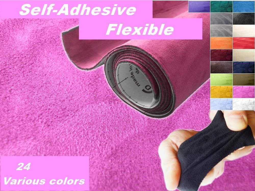 Jnk Networks Suede Fabric Wrap - Self Adhesive Film Sticker 16 X 55 Inches Silky Decal Sheet For Car Interior Furniture Upholste