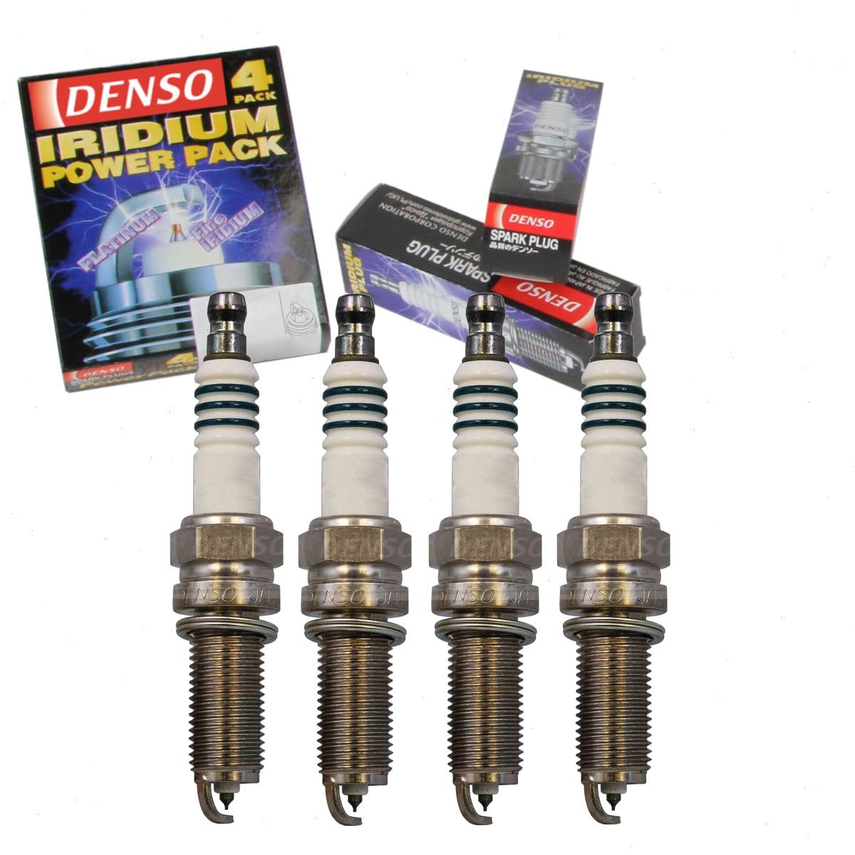 4 pc DENSO Iridium Power Spark Plugs compatible with Honda CR-V 2.4L L4 2010-2014