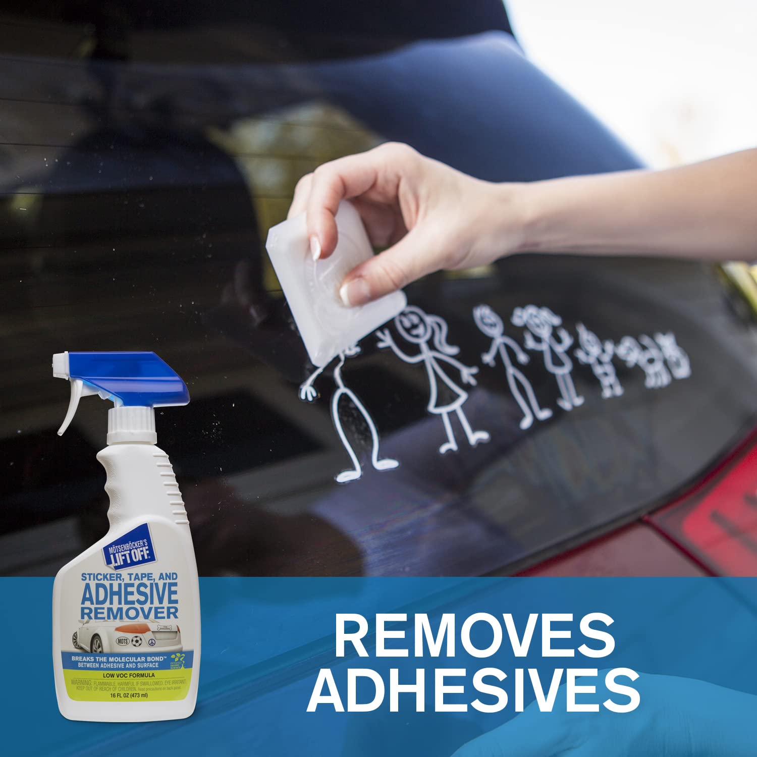 Motsenbockers Lift Off 45706 16-Ounce Sticker, Tape, and Adhesive Remover Safely Eliminates Bumper Stickers, Pinstriping, Adhesi