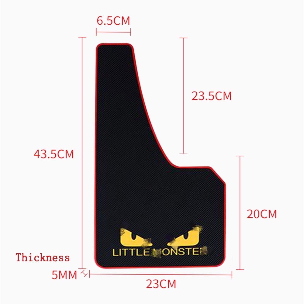 Yunm 4 Pcs Car Rubber Mudguard Mud Flaps Splash Guards Rubber Mudguard For Sports Mud Flaps Guards Splash Front And Rear Univers