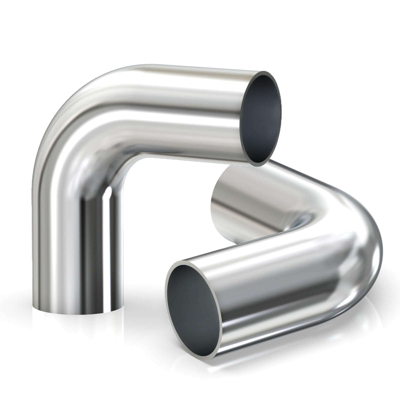 Gasher 2Pcs 90 Degree Elbow Aluminum Alloy Tube 2''Od, Leg Length 4'' (100Mm), Intercooler Pipe For Intake And Cooling Systems