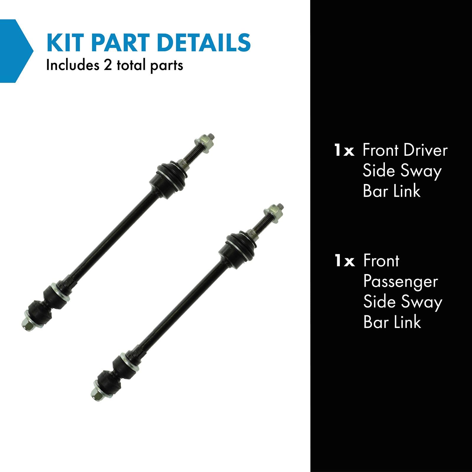Trq Front Sway Bar Stabilizer Link Set Compatible With 2002-2005 Dodge Ram 1500