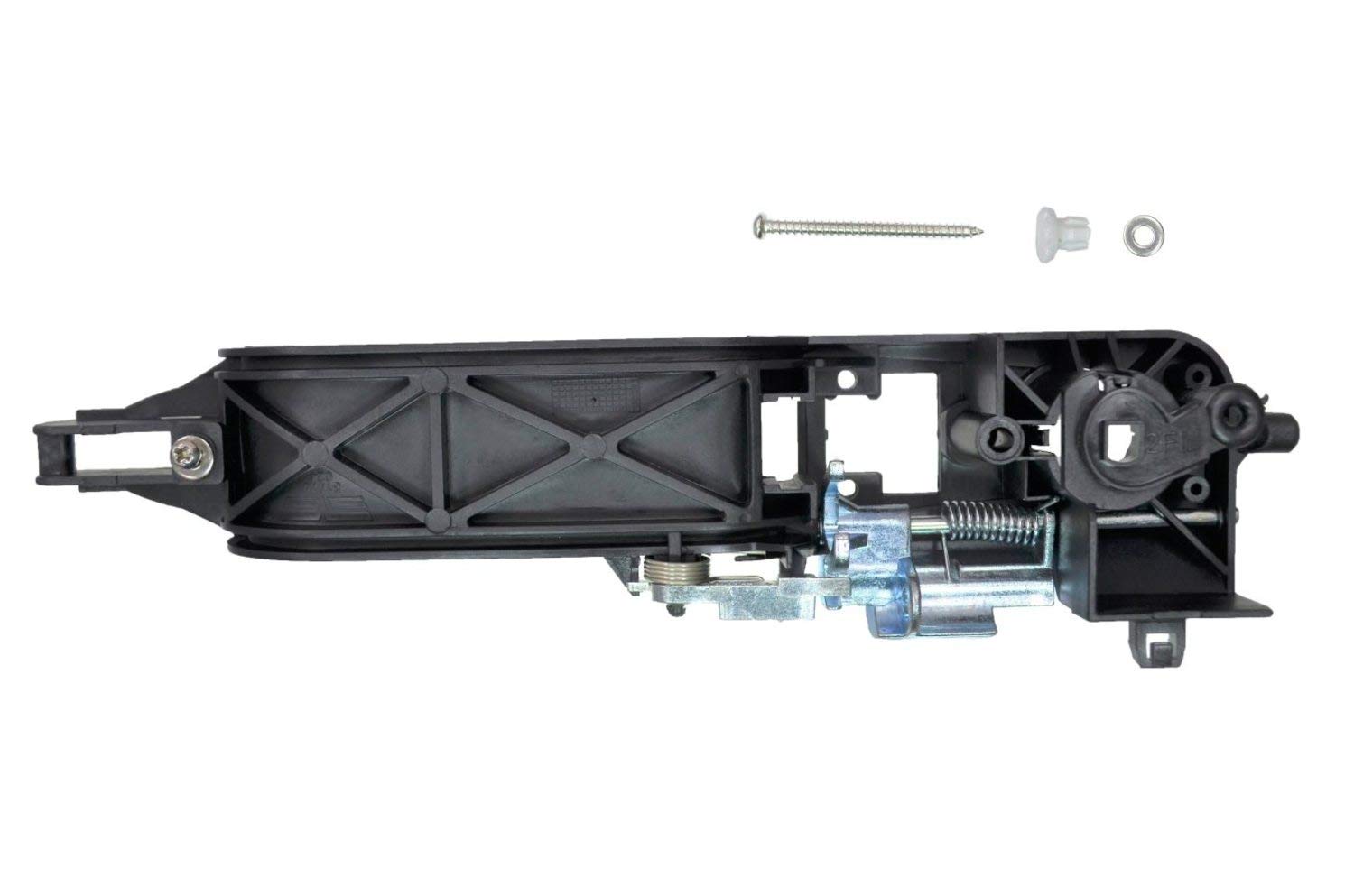 PT Auto Warehouse FO-3346S-2FL - Exterior Outer Outside Door Handle Bracket Only, Black - Front Left Driver Side