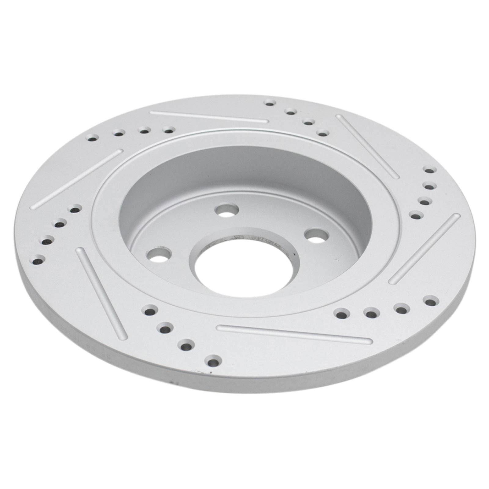 Trq Rear Performance Brake Rotors Set Premium G-Coated Cross Drilled & Slotted Compatible With 2013-2022 Buick Encore 2011-2015