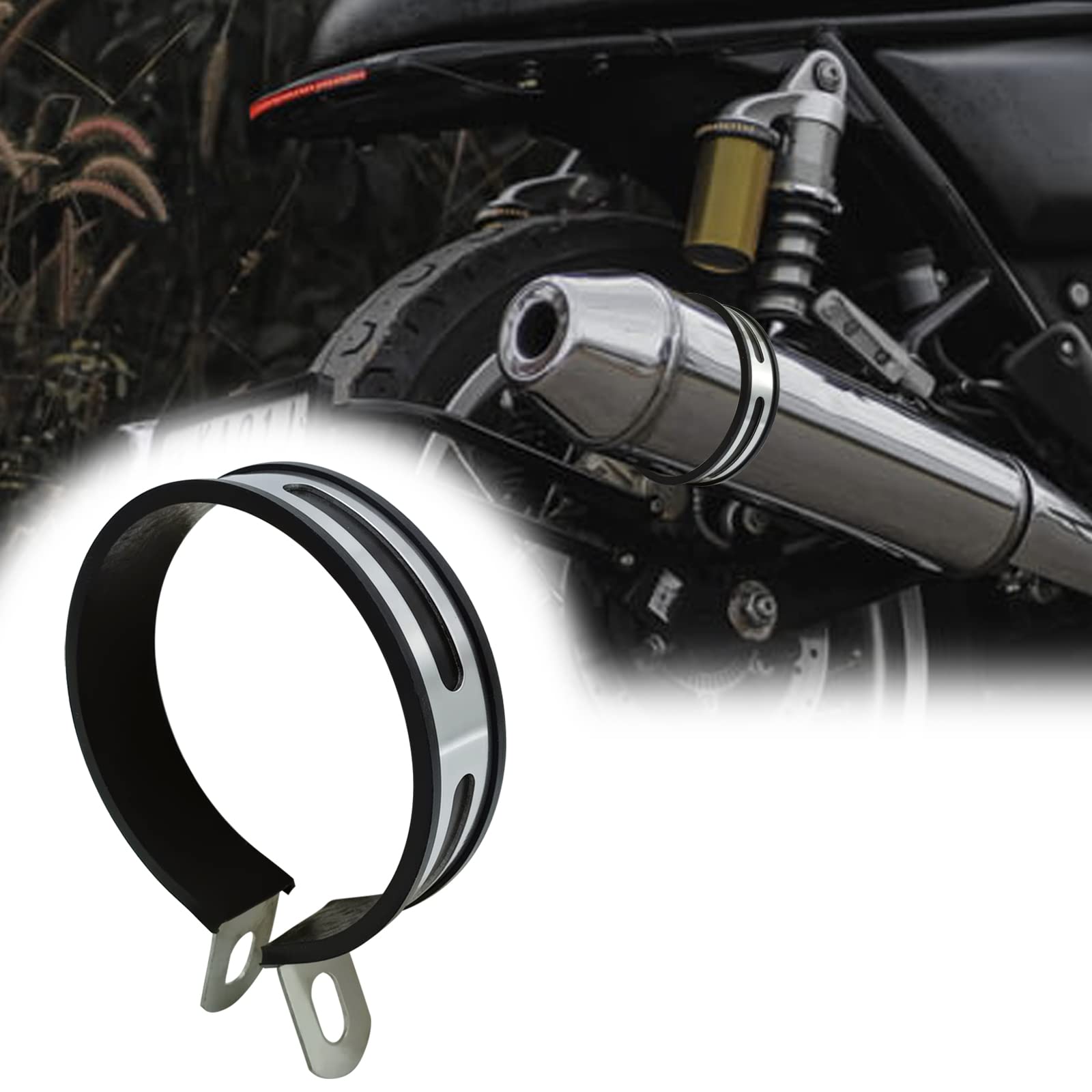 Universal Half Round Motorcycle Exhaust Clip Motorcycle Exhaust Muffler Pipe Bracket Motorcycle Exhaust Hanger Bracket Muffler P