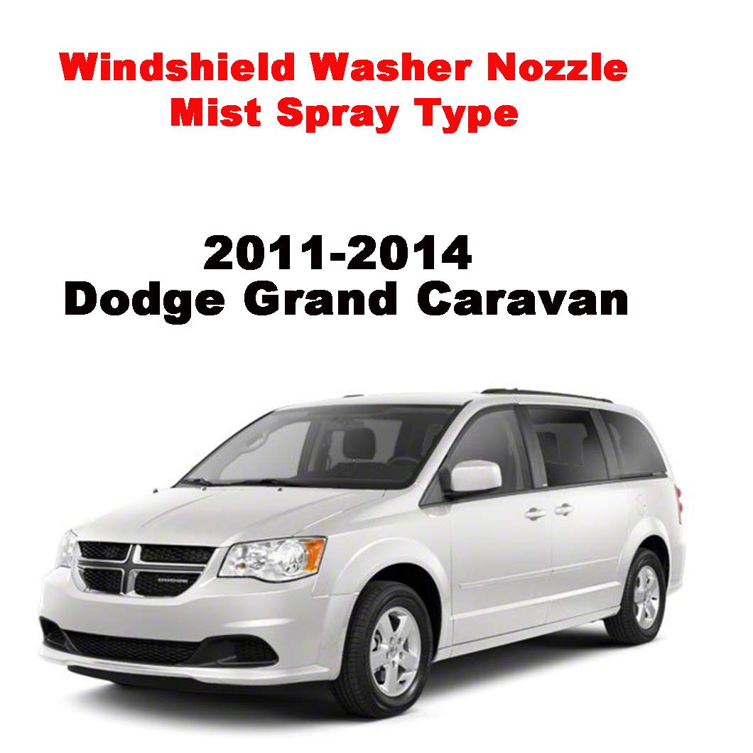 ZHParty 2 Pcs Front Windshield Washer Nozzle Wiper Spray Jet Fits Jeep Grand Cherokee 2011-2023, Fits Dodge Grand Caravan 2011-2