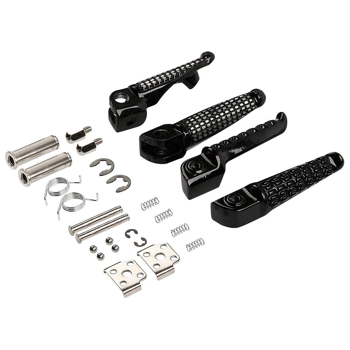 Tcmi Motorcycle Footpeg Front And Rear Footrest Foot Pegs Fits For Kawasaki Zx6R 2003-2011 Kawasaki Z750 Z1000 2007-2012, Zx14 2